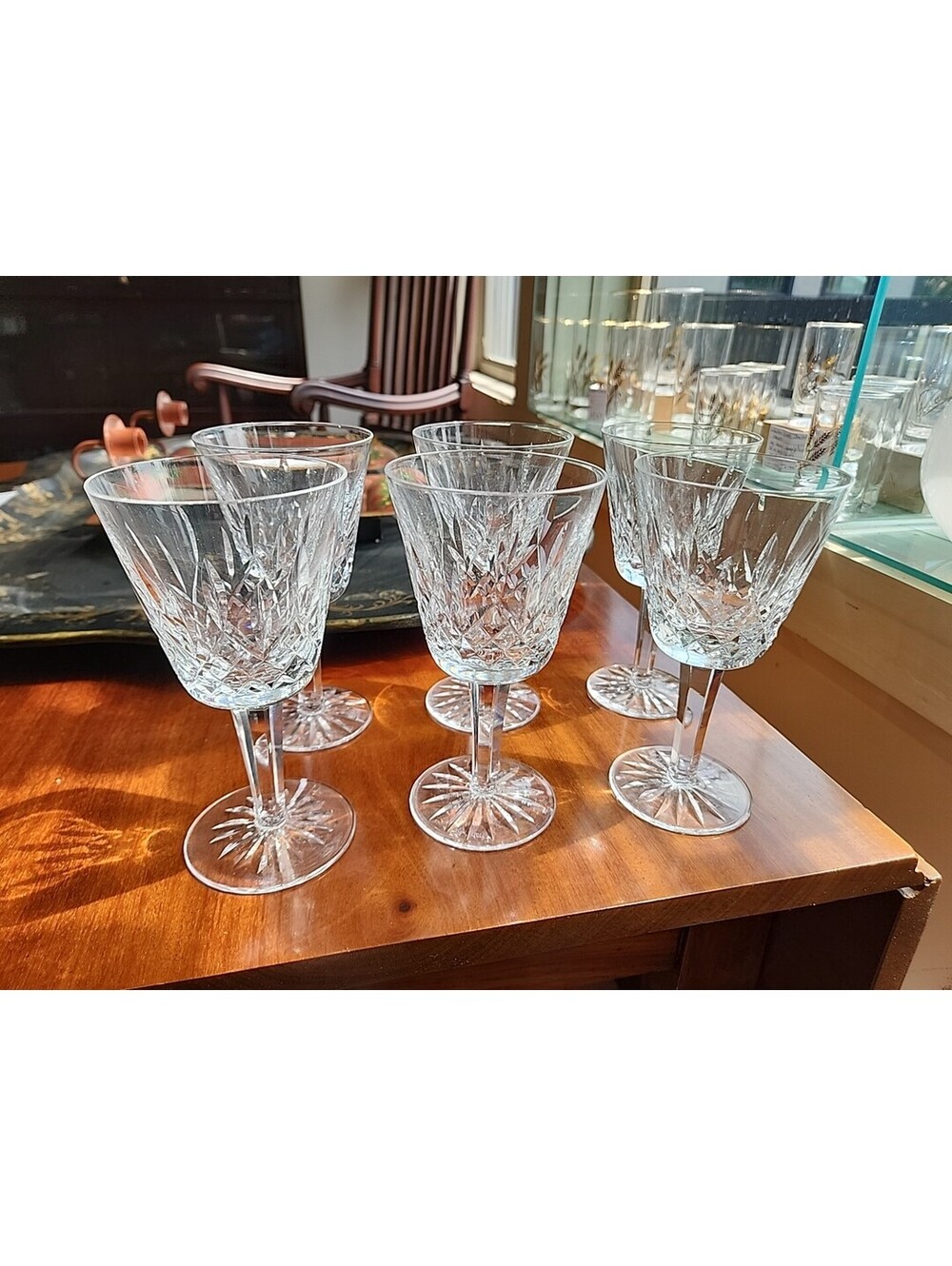 Set of 6Vintage Waterford Clare Claret Wine Glasses – 5 7/8"  Tall